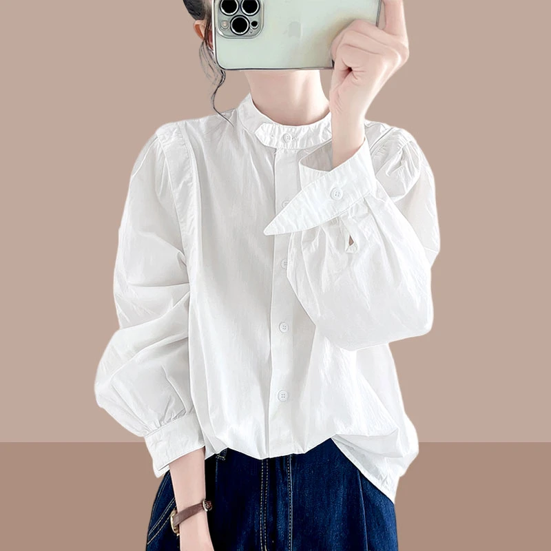 法式小众高级感百搭外穿长袖衬衫2025年春季新款慵懒风通勤上衣潮