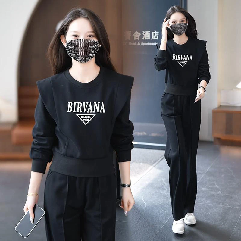 洋气减龄运动套装女款爆款2025新款休闲时尚卫衣卫裤两件套小个子