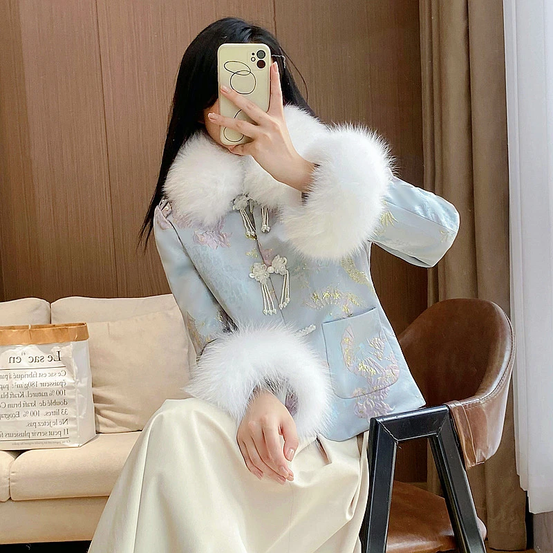 唐装女装国风小棉袄冬季新款复古时尚古风气质新中式棉衣棉服秋冬