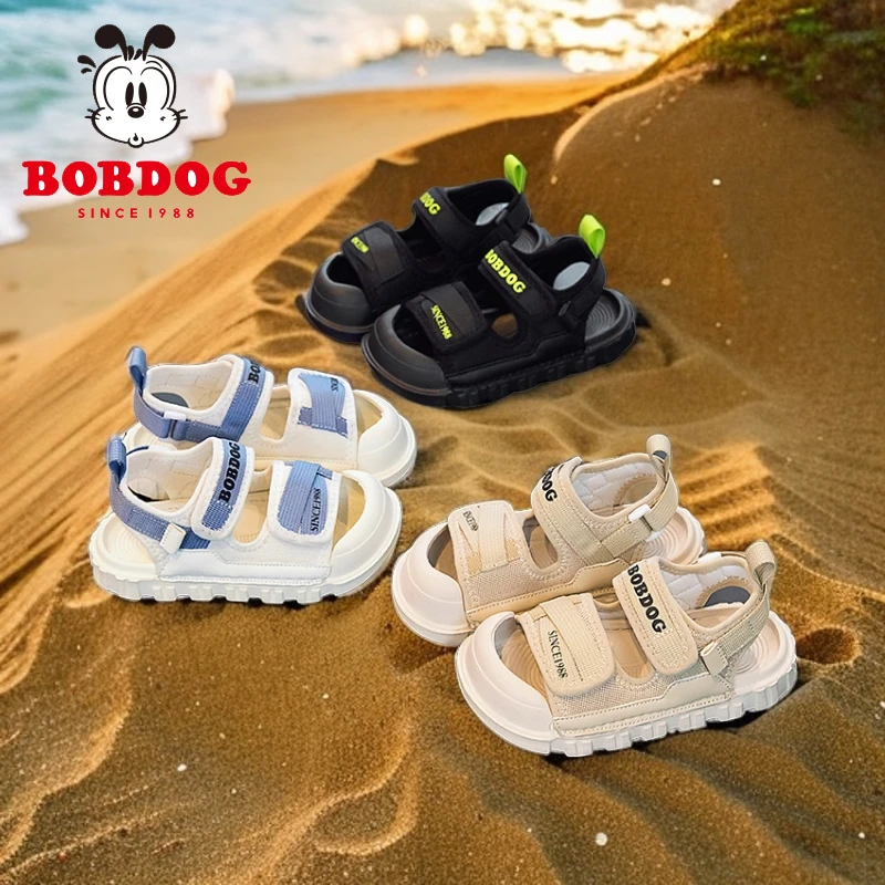 巴布豆2025夏季新款儿童凉鞋男包头运动凉鞋软底防撞防滑女童男童