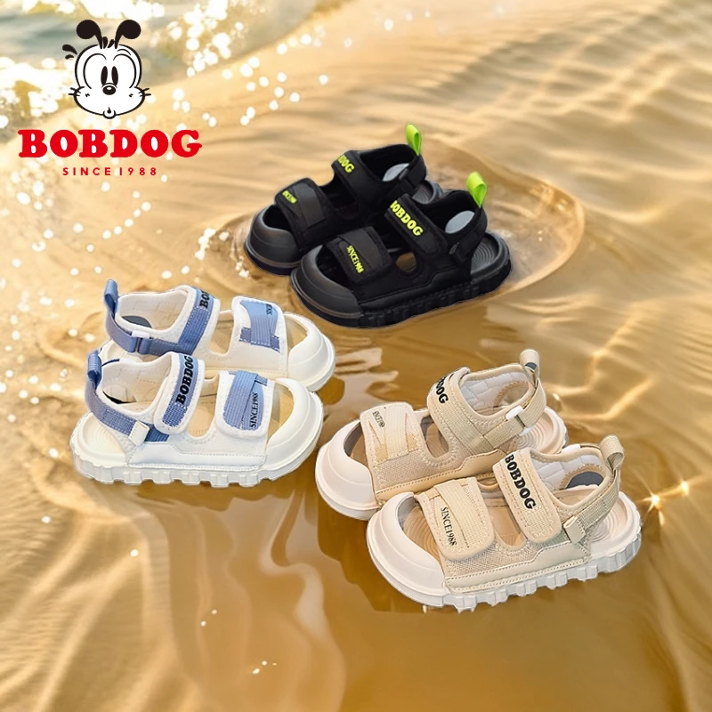 巴布豆2025夏季新款儿童凉鞋男包头运动凉鞋软底防撞防滑女童男童