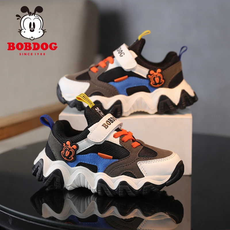 Bobdog/巴布豆B0BD0G男女童鞋春季新款老爹鞋网面透气运动鞋