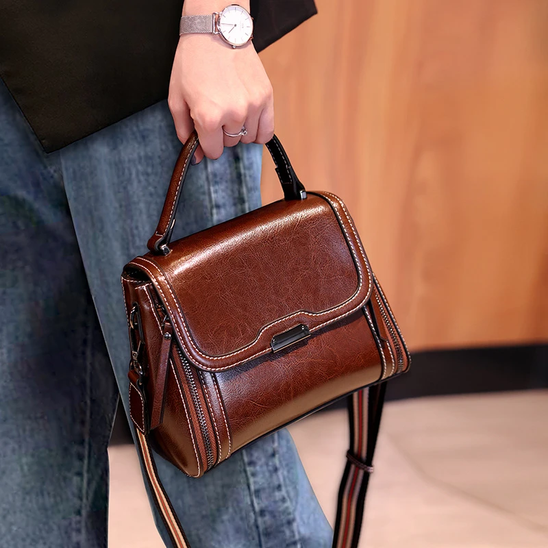 真皮礼物包2024新款时尚斜挎包女小包2023高级质感百搭单肩包女包