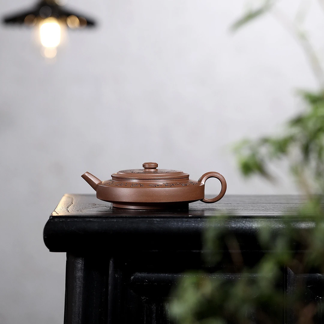 仲芳周盘宜兴正品纯手工紫砂壶原矿陈腐老紫泥家用泡茶壶复古茶具