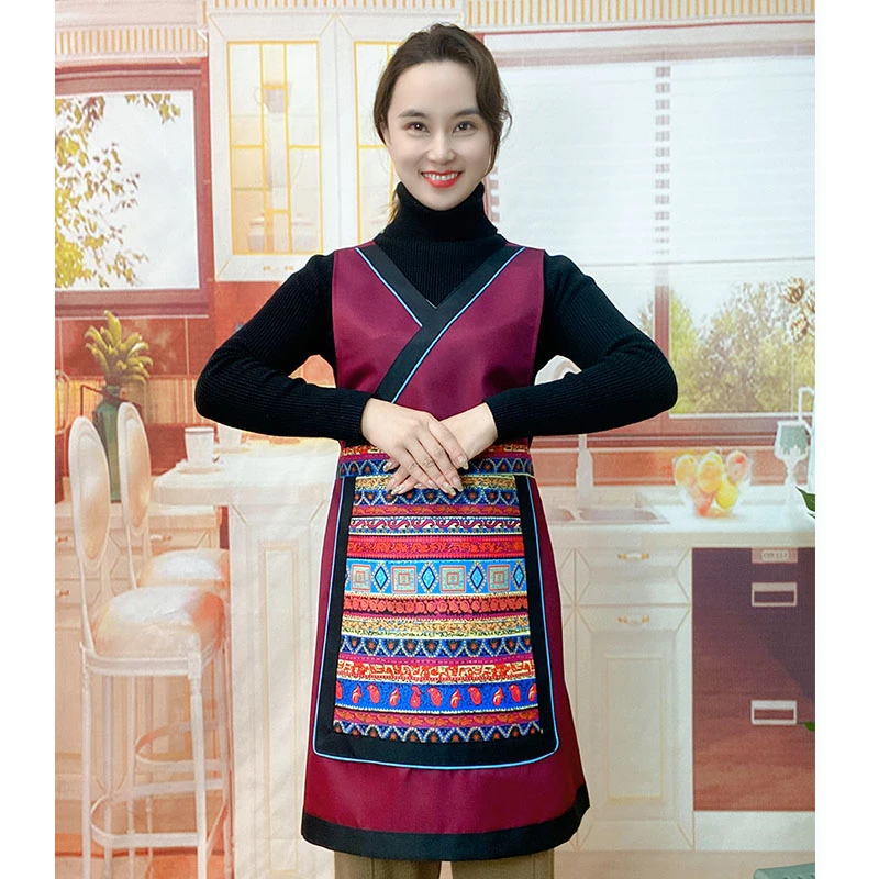 【30223】藏族风女式家用上班工作酒店防污耐脏印花商用家庭舒适