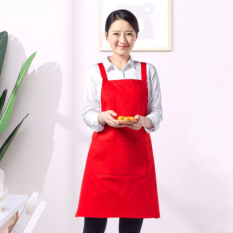 【30132无调节背带款】围裙家用厨房可肩带式花艺工作服定制