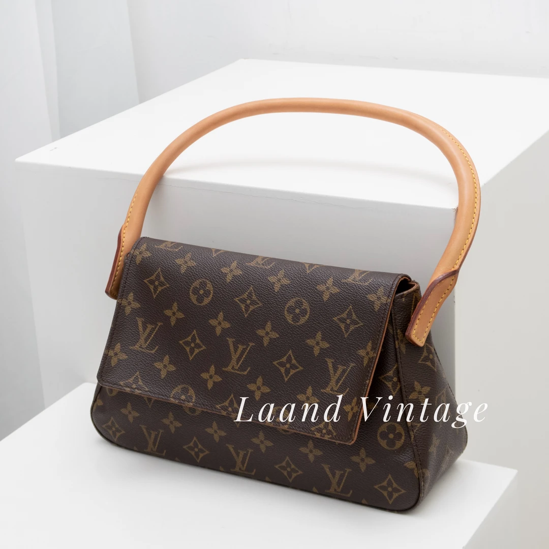 95新 LouisVuitton/路易威登 LV老花Looping小号/04985/Laand中古