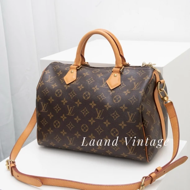 95新 LouisVuitton/路易威登 Lv Speedy30老花肩带款/06106/Laand
