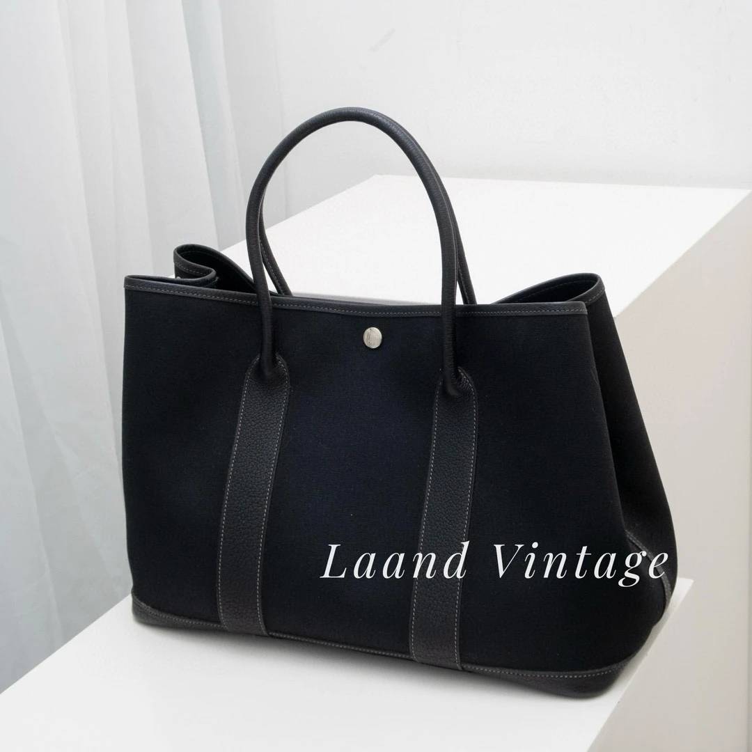 95新 Hermes/爱马仕 爱马仕花园黑色包包/04763/Laand中古