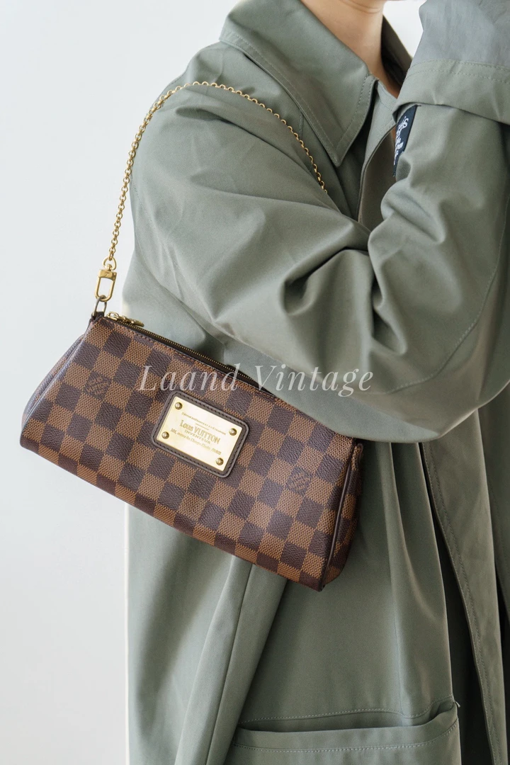 95新 LouisVuitton/路易威登 LV棋盘格EVA/06244/Laand中古