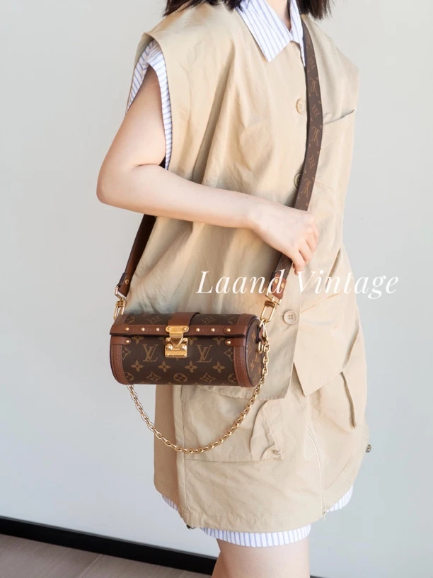 95新 LouisVuitton/路易威登 LV老花巴比龙圆筒包包/05884/Laand