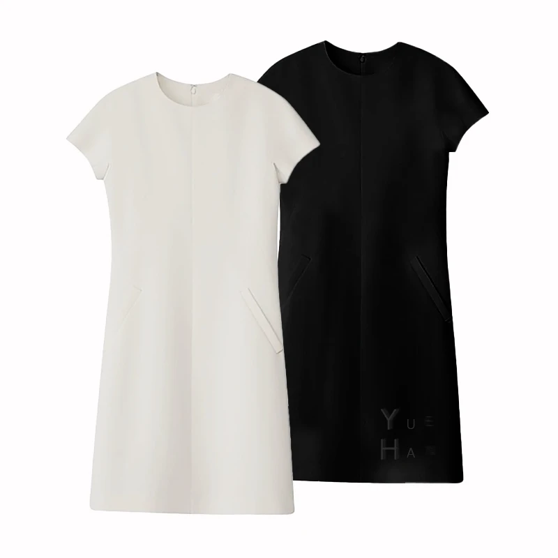 【 一城烟雨】气质显瘦轻奢轻奢时尚连衣裙简约夏季修身裙子QZ0405