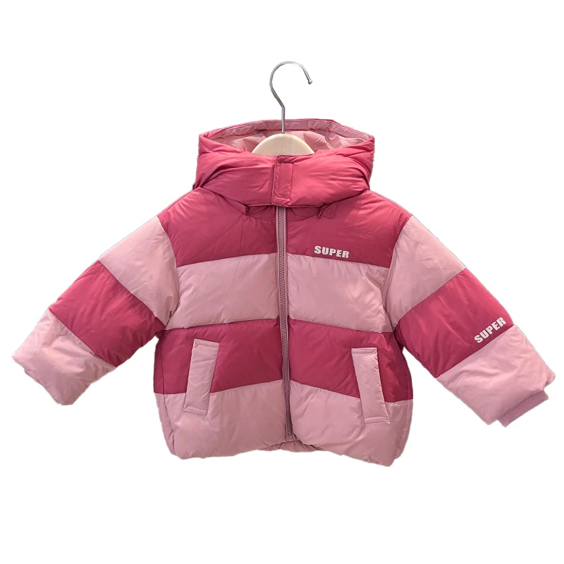 乐眸拼接撞色super羽绒外套#34183432宝宝外穿保暖秋冬冬季