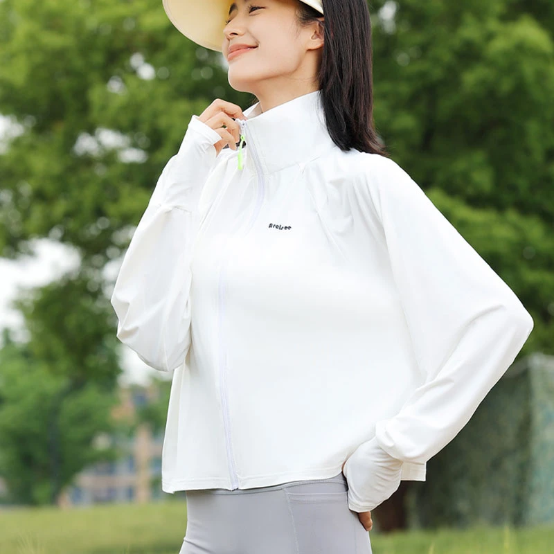 户外骑行防紫外线服薄款凉感透气女士防晒立领冰丝衣女春夏季新款