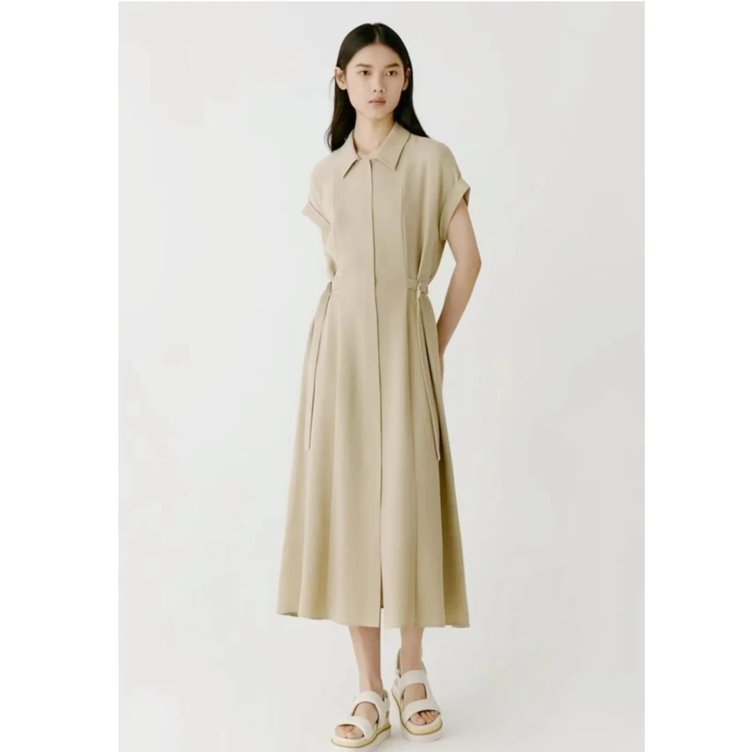【230601】鬼绉+鬼绉双层重磅高姆米鬼绉桑蚕丝款优雅上衣连衣裙