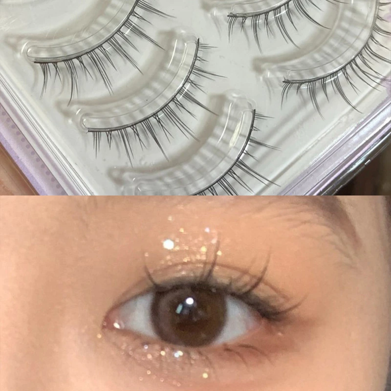诗诺媚眼睫毛仙子毛m02磨尖自然款素颜可贴学生日常一片式太阳花