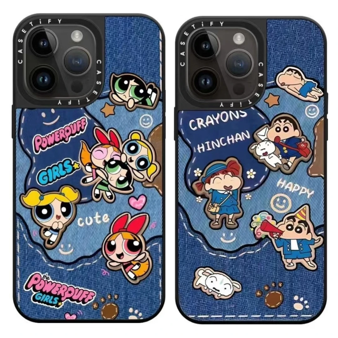 CASETi 联名牛仔纹飞天小女警可爱蜡笔小新适用苹果16pro壳iPhone