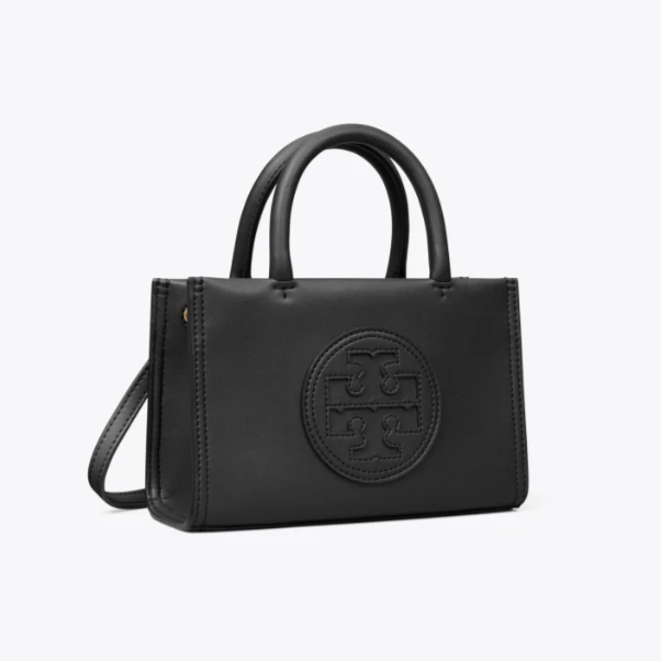 tory burch/汤丽柏琦/ELLA mini合成革手提托特包 黑色145613-001