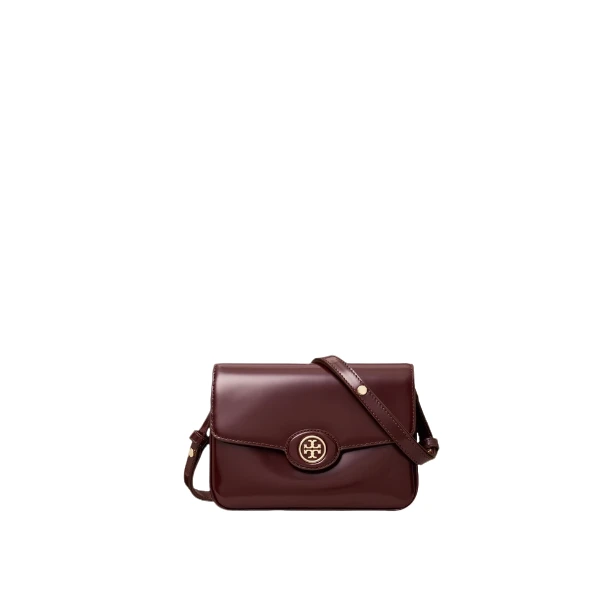 tory burch/汤丽柏琦/ROBINSON斜挎豆腐包酒红色中号161943-616