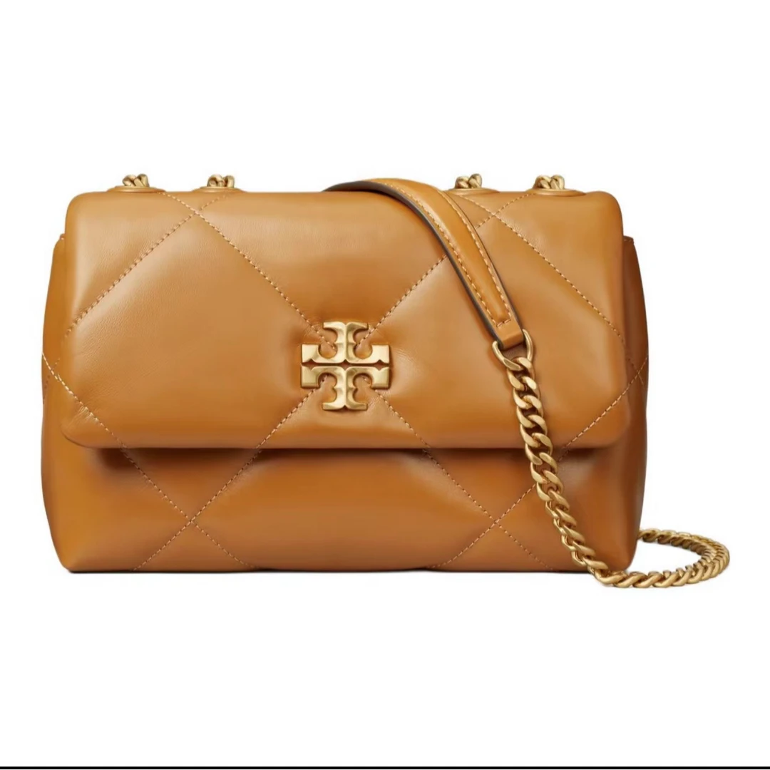 tory burch KIRA小号棕色钻石菱格小香风轻奢斜挎包154706-200