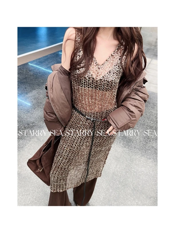 元林【璀璨星河】福利气质重工亮片背心#X0166SY