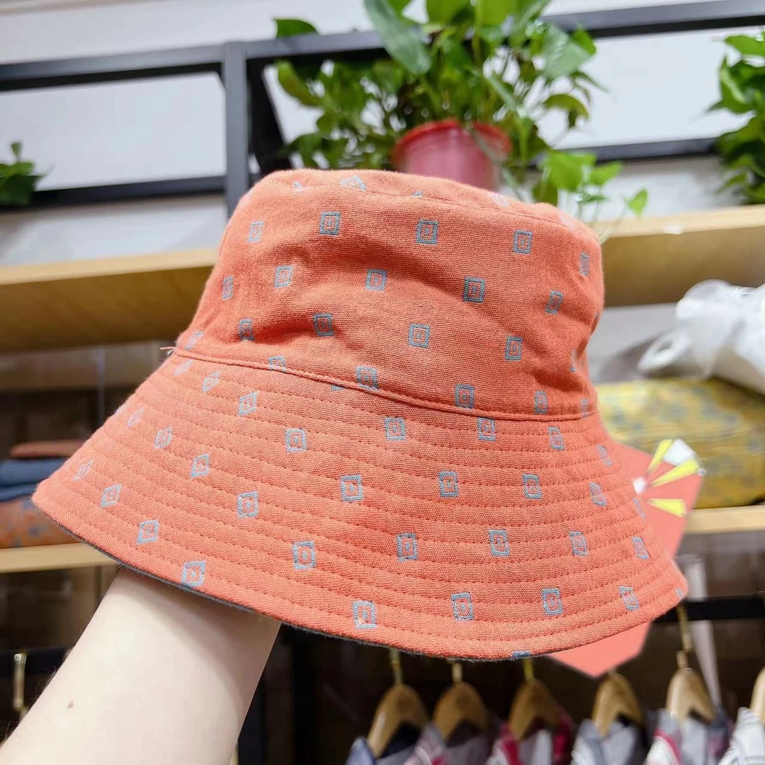 双层提花双面可戴时尚渔夫遮阳帽子百搭防晒大脸圆脸显小韩版休闲