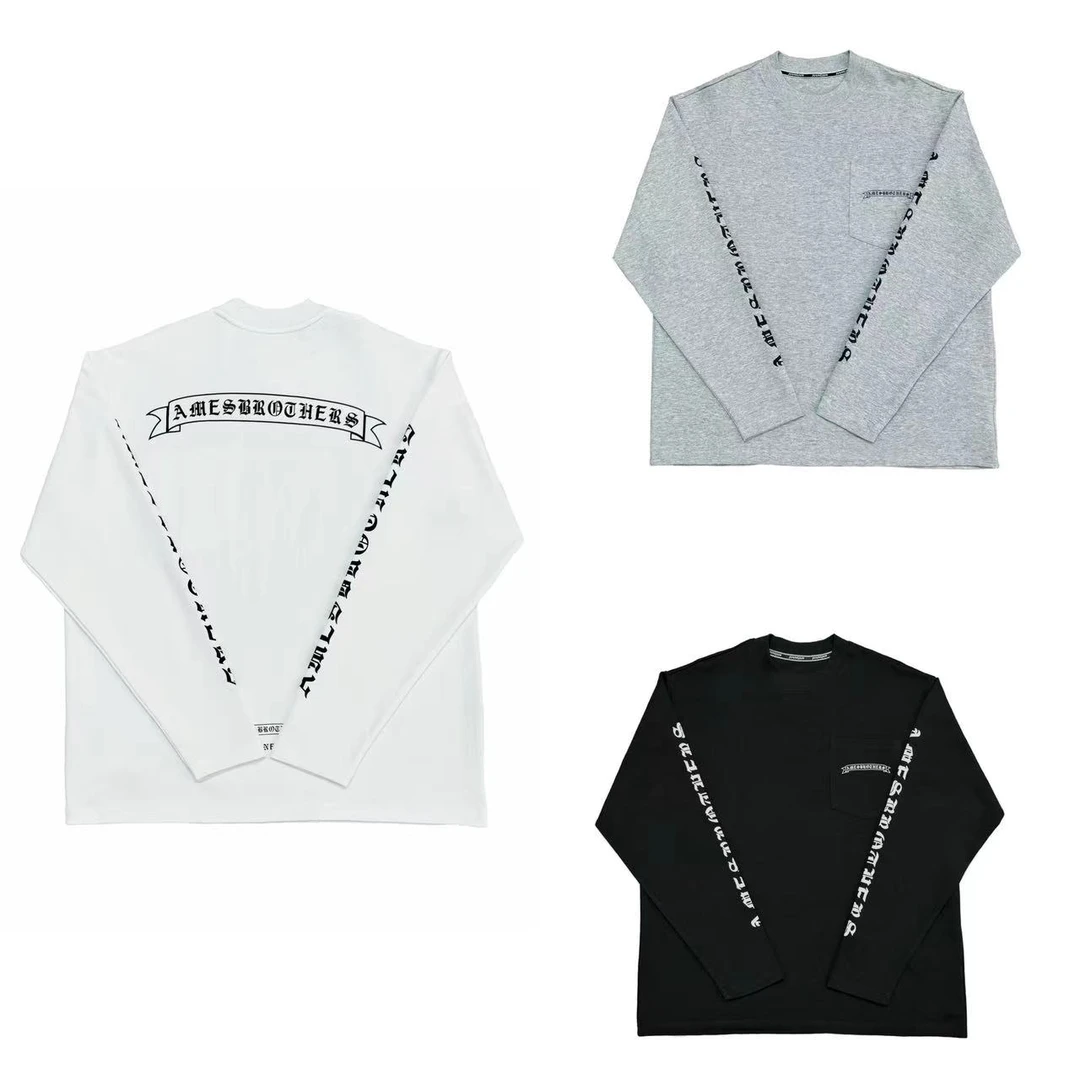 [N]黑白灰三色插肩梵文十字厚款潮流长袖儿童卫衣体恤(秋意满满）