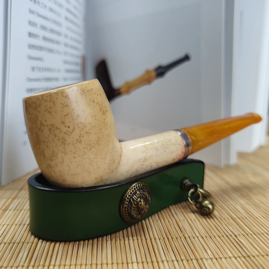 【古董古典烟斗】老坦泡大撞球 海泡石烟斗