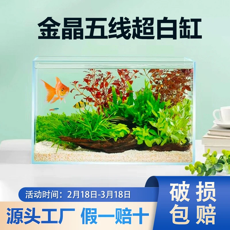 长50宽50高50玻璃厚度8mm金晶五线白色高清超白玻璃鱼缸生态缸