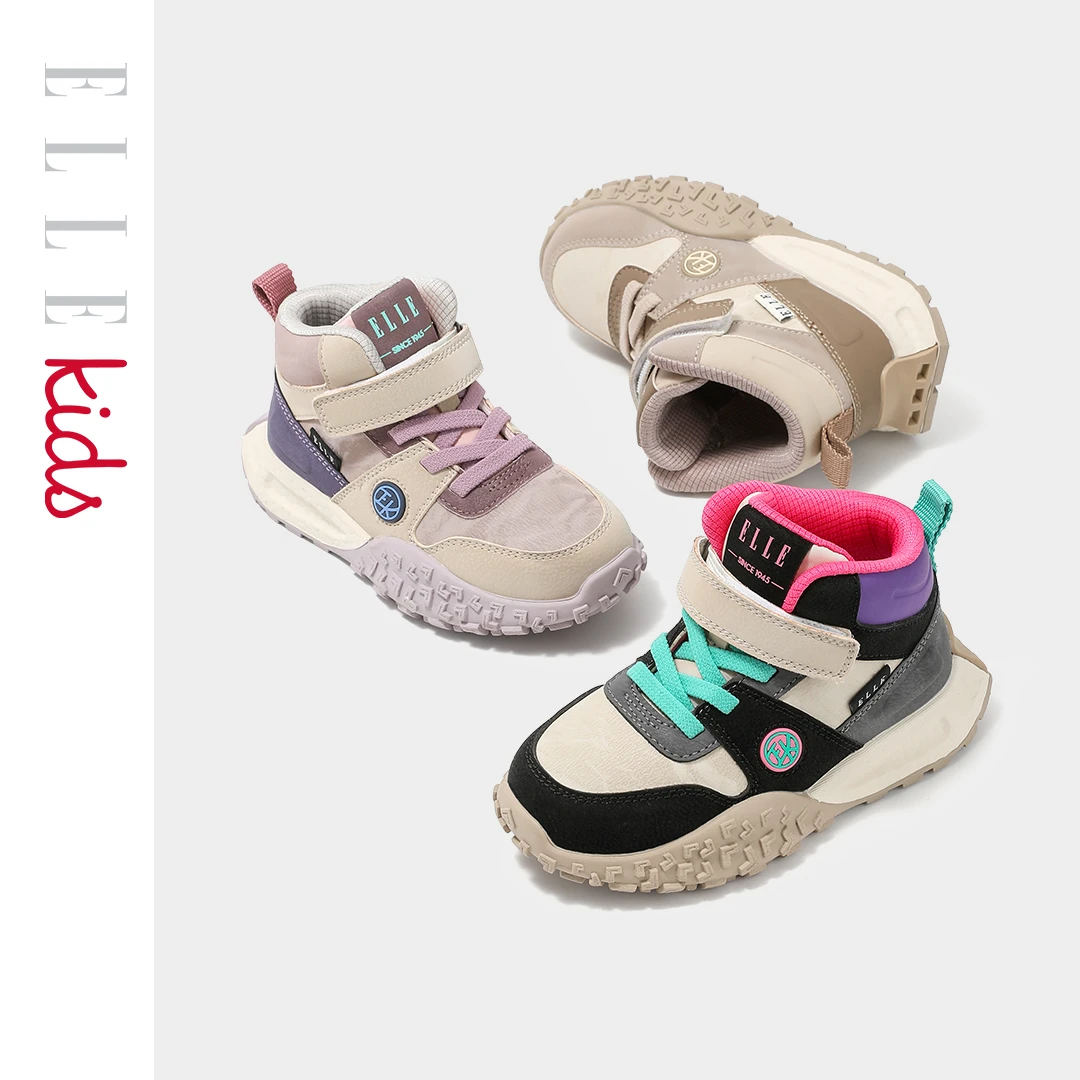 【库存有限】ELLEkids儿童冬季防水保暖高帮登山鞋