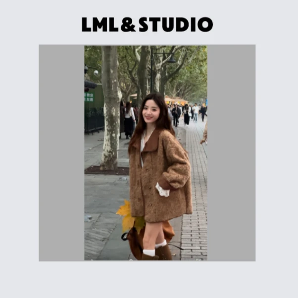 LI明兰【颗粒毛毛外套】2024秋冬新款毛毛外套