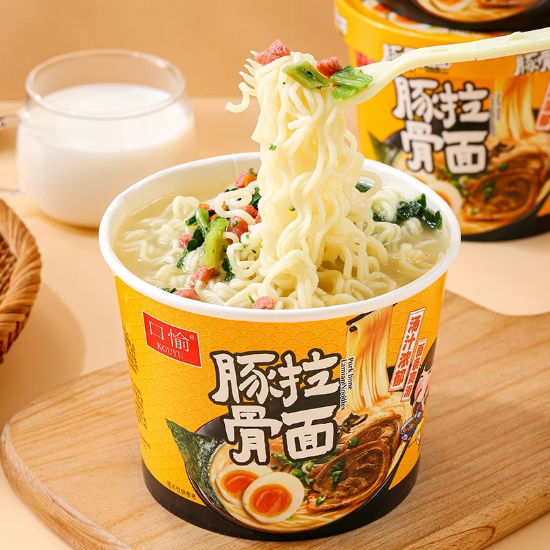 口愉豚骨拉面整箱86g*18桶冲泡速食
