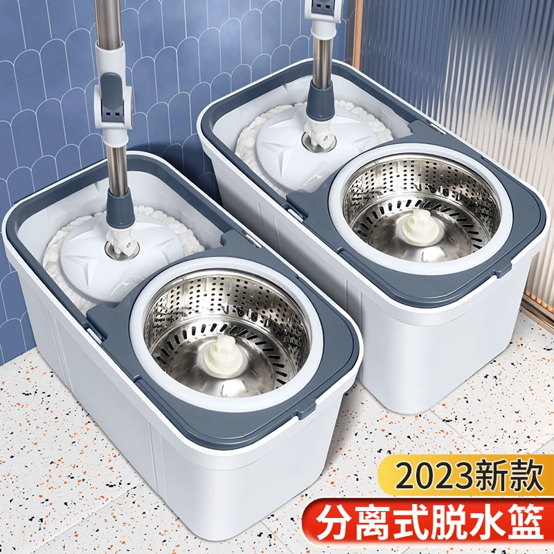 利临旋转拖把家用拖布甩干免手洗一拖净大号加厚吸水墩布拖地神器