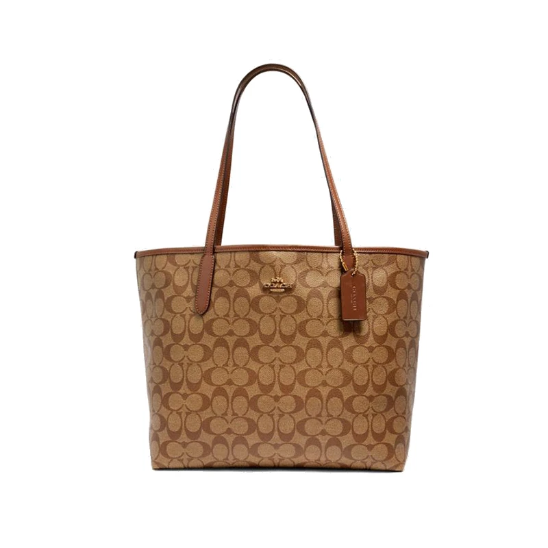 COACH 蔻驰 CITY TOTE 女士敞口托特包单肩包 大容量 经典logo款