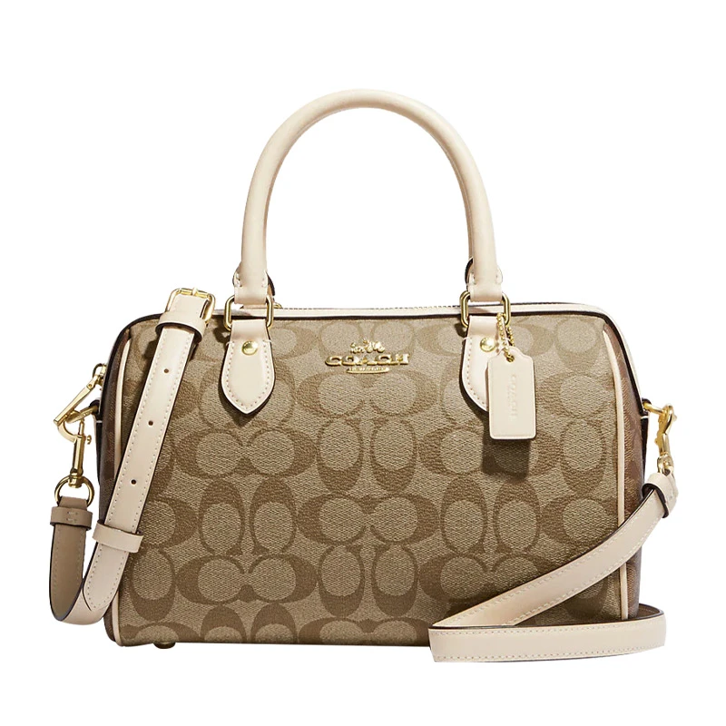 COACH 蔻驰 Rowan Satchel 女士波士顿桶包手拎包斜挎包