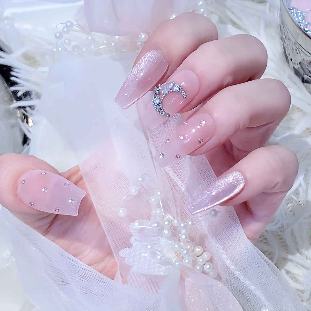 【粉吉他】甜心朋克少女金属 纯手工高品穿戴甲送工具包