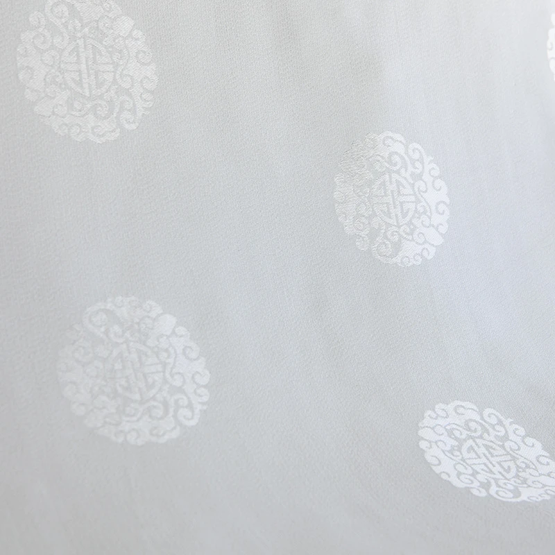 可供婚纱礼服用品的时尚设计图案 留香绉大大圆桑蚕丝混纺面料