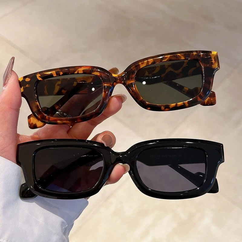 新款简约小香风方形小框防强光太阳镜帅气潮流显脸小个性ins墨镜