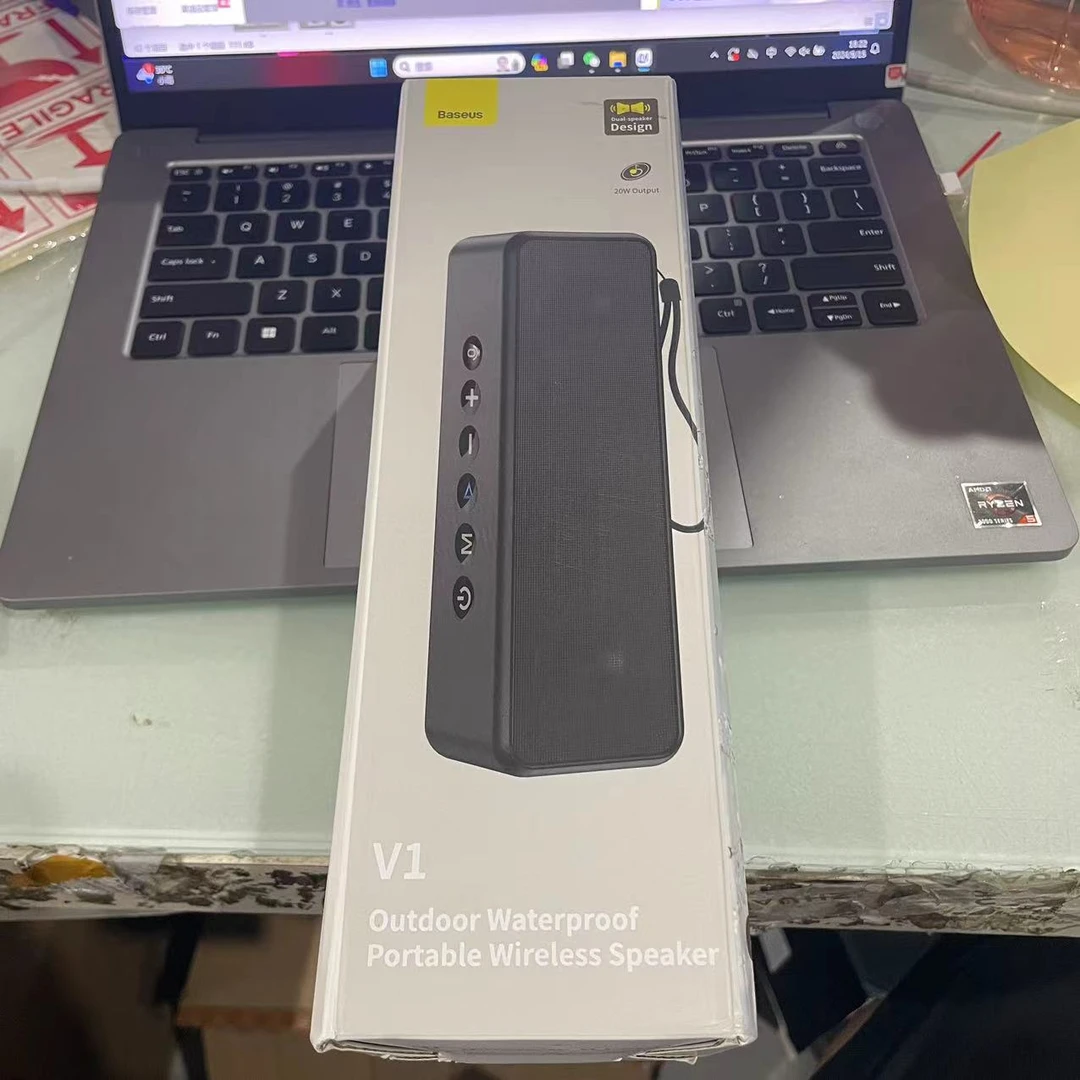 95新 Baseus/倍思  倍思 V1 防水便携蓝牙音箱 黑色 DZ-JD3