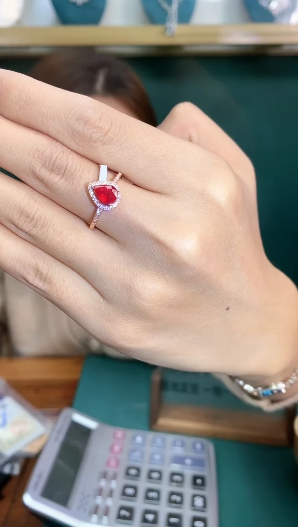 【闪购商品】彩色蓝宝石戒指银S925镶嵌a-876