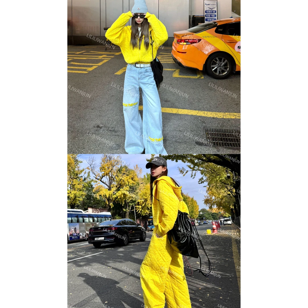 婉君【拉夫小棉袄】秋冬韩版菱格保暖百搭连帽外套LWJ24D4TZ2384