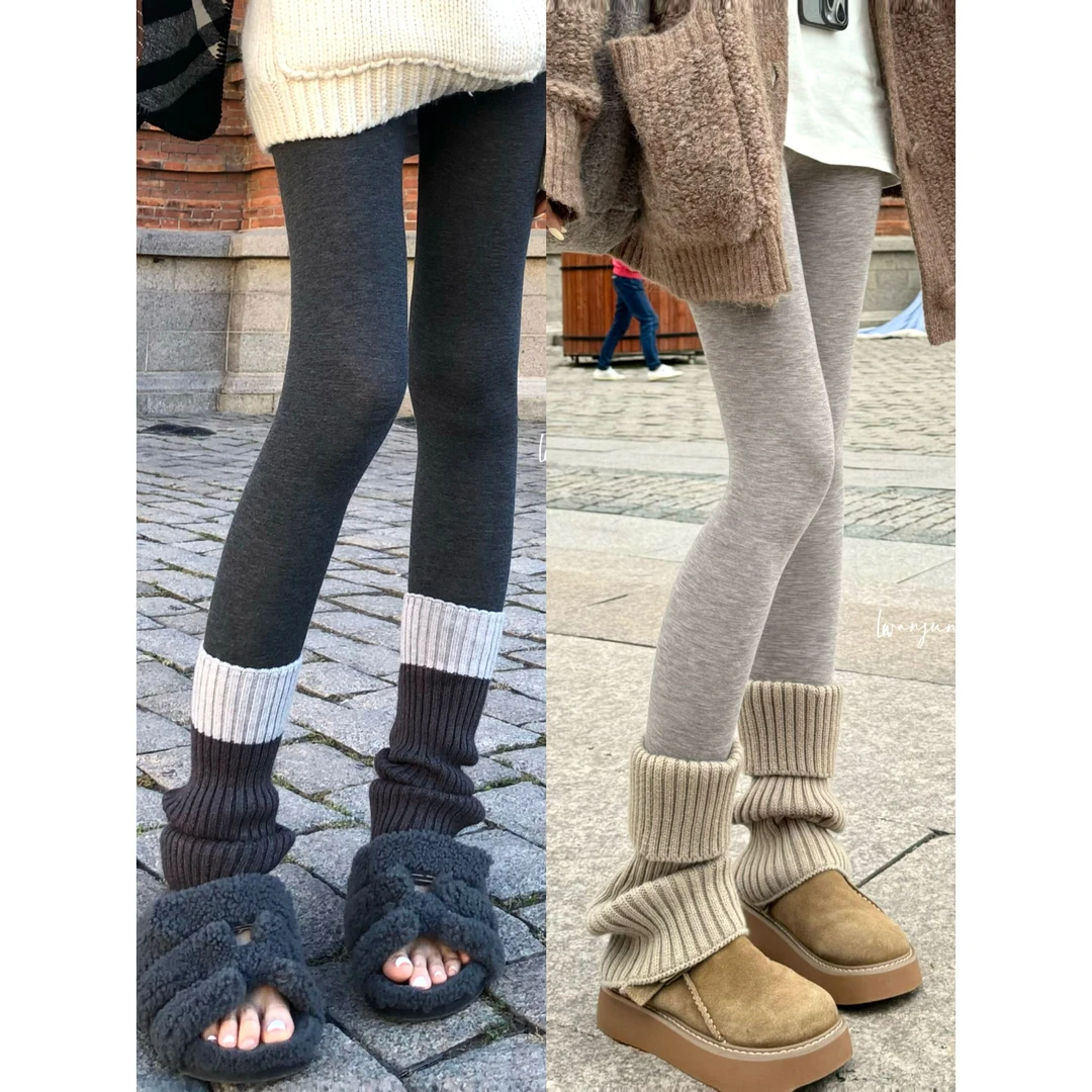 婉君【桑蚕丝打底裤】秋款外穿保暖百搭九分打底裤LWJ24C3K1977