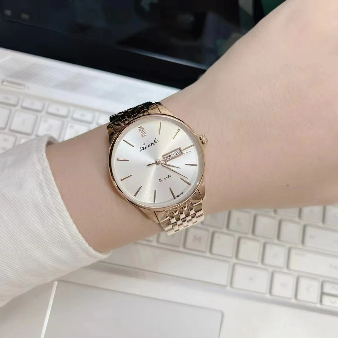 AOERBO澳尔博时尚简约休闲百搭简约防水全自动男士石英腕表99331