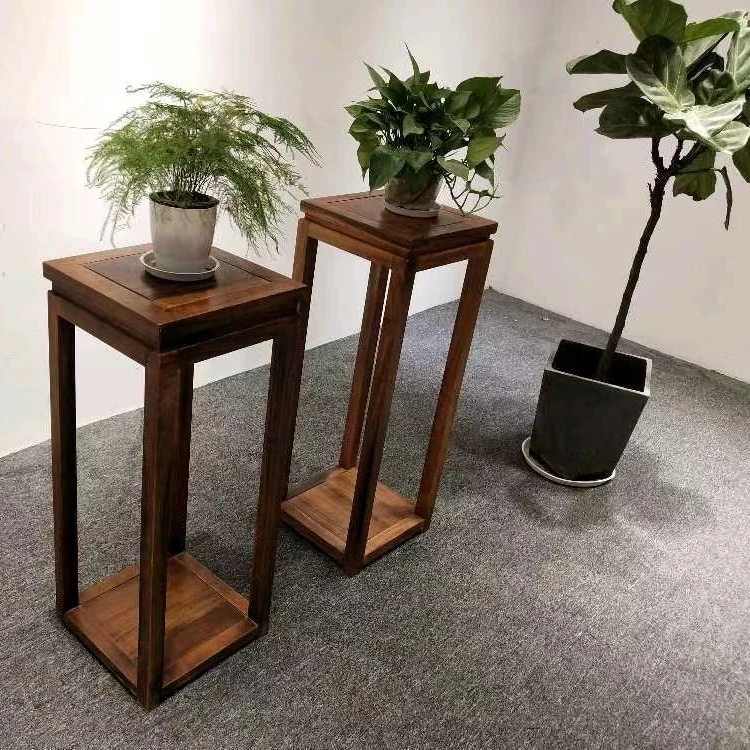 花架实木南美胡桃木花架边几花几高脚置物架