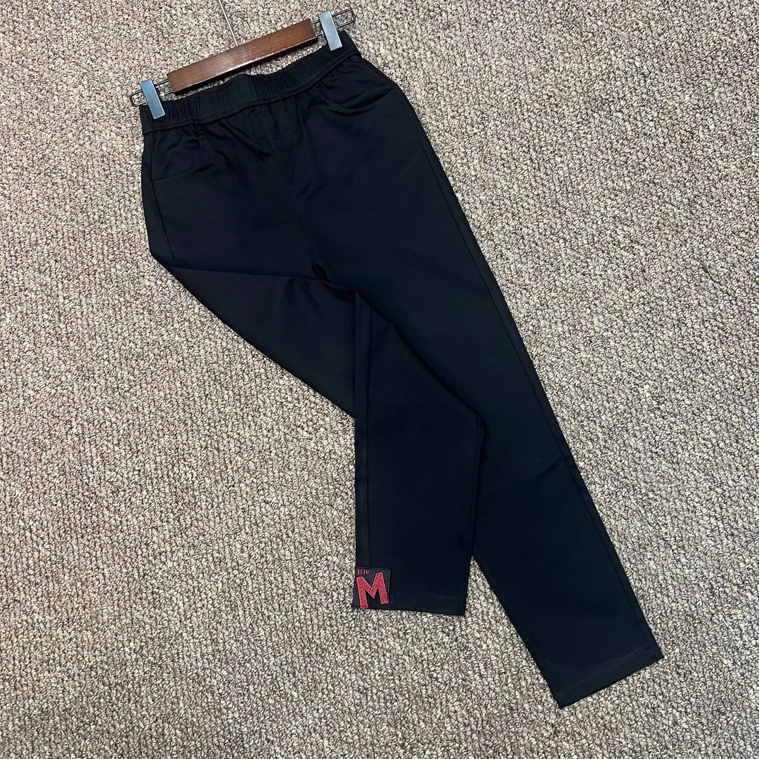 SZ弹力修身字母面膜小黑裤H806#洋气休闲时尚松紧高腰直筒烟管裤