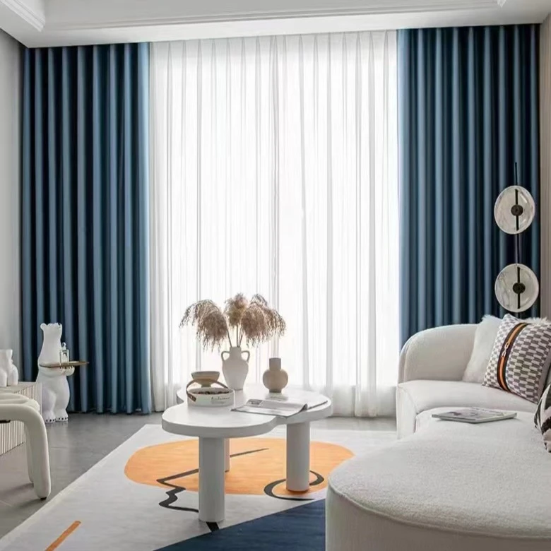 三防卡卡尼现代简约纯色除甲醛除异味轻奢客厅卧室高遮光窗帘