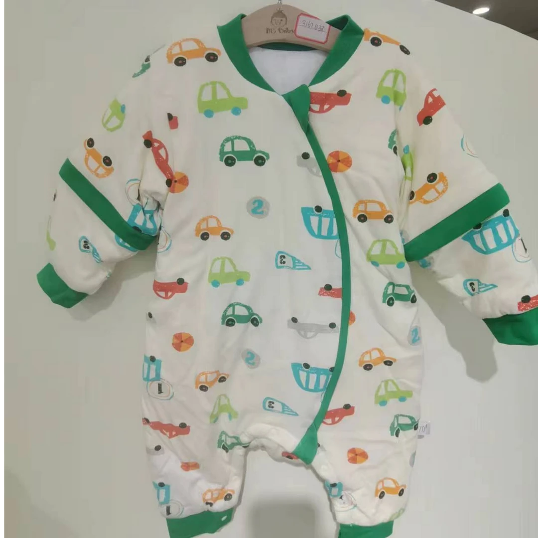 【直播宠粉】小车车儿童分腿睡袋秋冬夹棉婴儿睡衣中童恒温睡袋