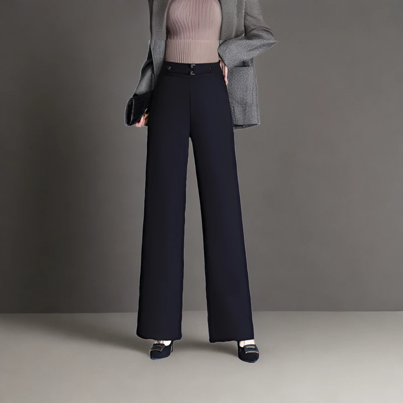女款春秋阔腿裤休闲裤西装黑色工装裤裤子女款爆款2025新款