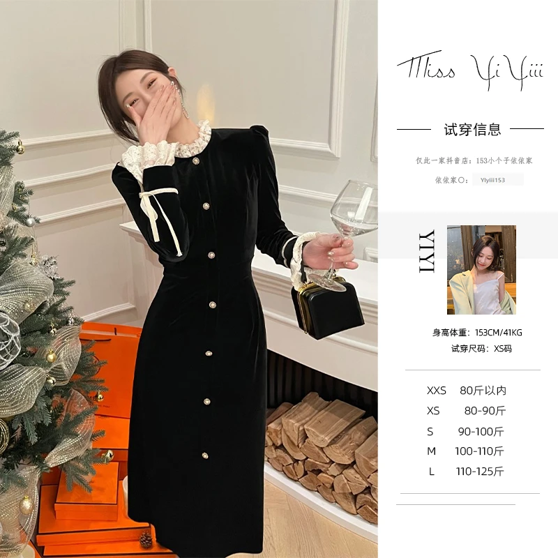 【邂逅奥维尔】<宠粉内购会>连衣裙新款收腰显瘦气质赫本风长裙