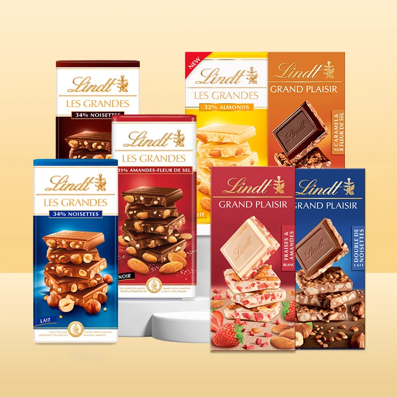 lindt瑞士莲黑巧克力排块70%90%100%草莓榛子海盐【24K年味】